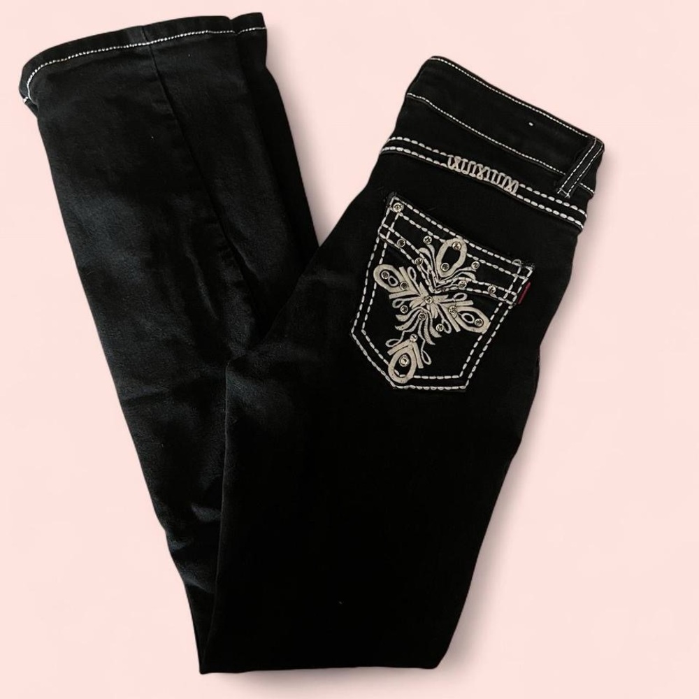Black Embroidered Women's Jeans